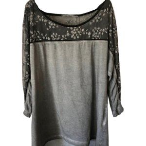Angelsneverdie (Angels Never Die) Embroidered Tunic Tee - Gray - 2/L